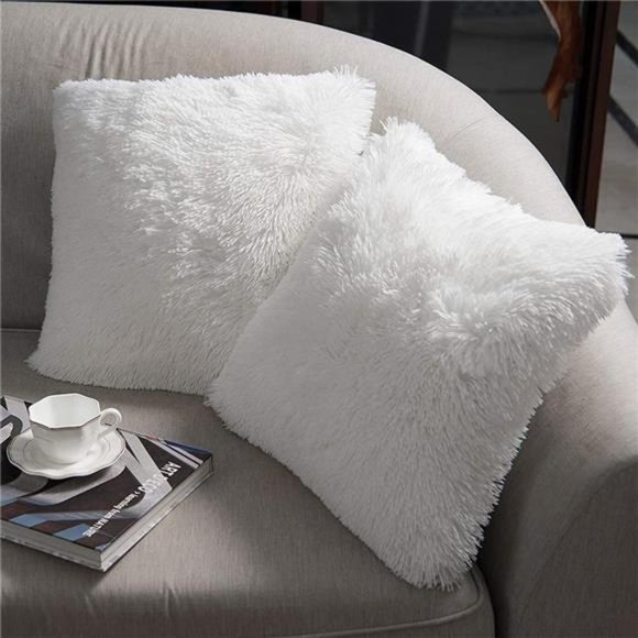 Soft Faux Fur Fleece Cushion Cover Pillowcase Decorative Throw Pillows Covers - Picture 1 of 6